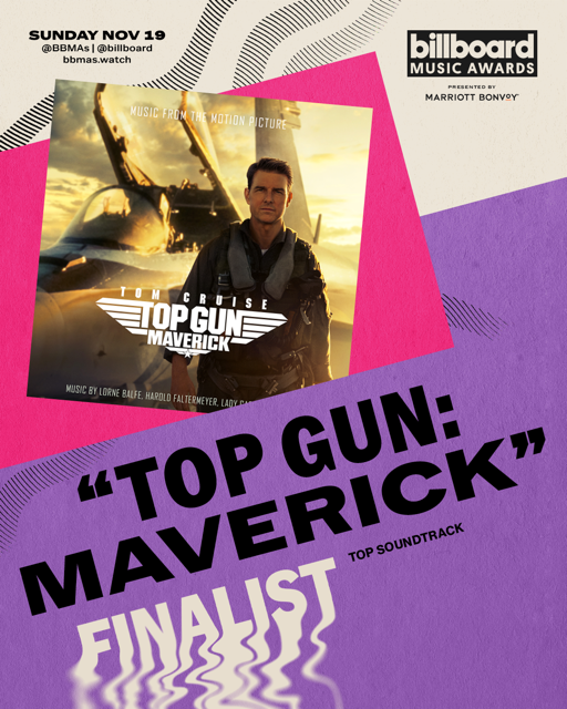 Top: Soundtrack? – #TopGun: Maverick is a finalist in this year’s #BBMAs 😎 Tune in Sunday, November 19 via @BBMAs, @billboard and bbmas.watch!