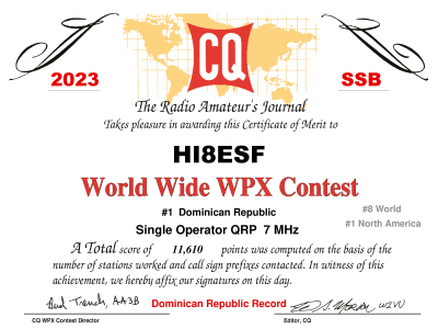 HI8ESF's tweet photo. #CQWW #WPX #SingleOPQRP #HamRadio #AmateurRadio #DXContest #Radioaficionados #40MeterBand 🥇 #IC705 #MFJOCFD https://t.co/ljshLUTjQs