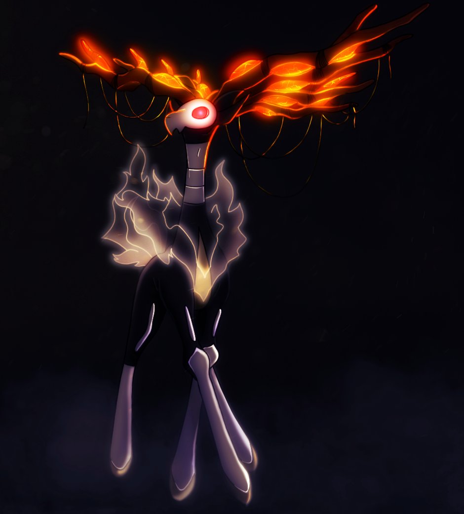 Wanted to give one this spooky guy a glow up for Halloween 💀 
#PokeFusions #Pokemon