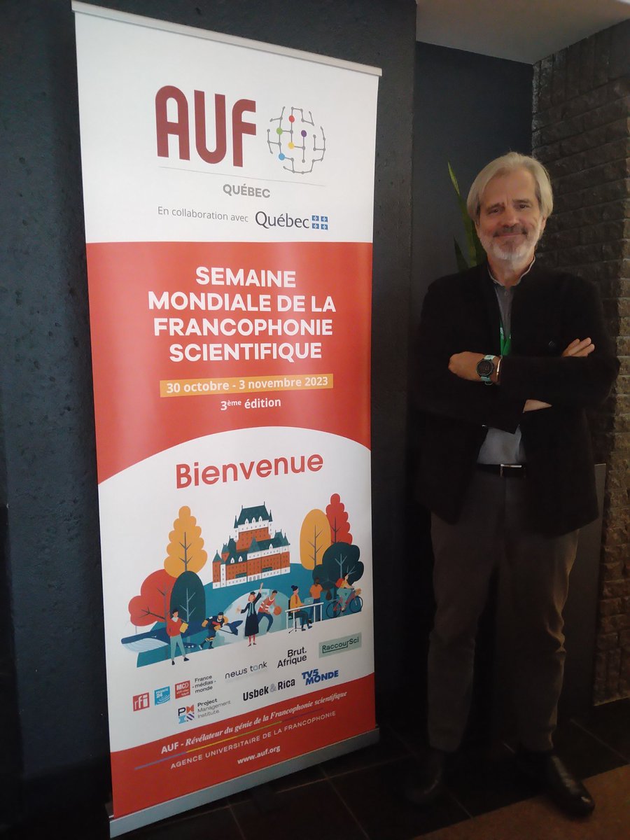 JLucDumas's tweet photo. 🎶 "Dans son quartier du vieux Québec
Les rues ont l'air d'avoir l'accent..." 🎵 L'ambiance est là pour la semaine mondiale de la #Francophonie scientifique avec Jean-François Lancelot @auf_org et la #CIDMEF pour l'ouverture des Assises #SMFS2023 #AccentLocal https://t.co/0YRKpD4odW