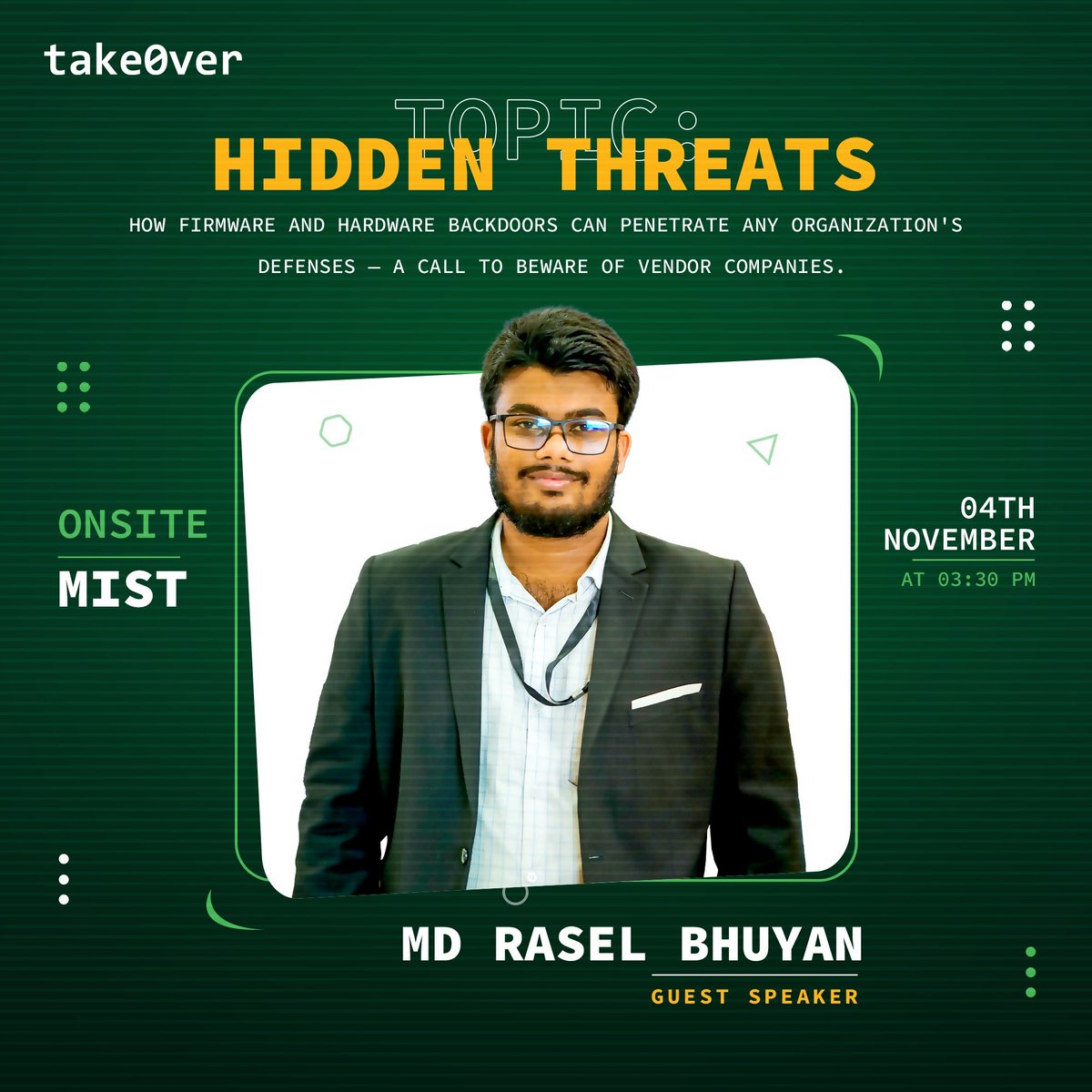 CTF Community Bangladesh ๐ง๐ฉ (@ctfcommunitybd) on Twitter photo Meet our Sr. Administrator ๐๐ ๐๐๐ฌ๐๐ฅ ๐๐ก๐ฎ๐ฒ๐๐ง.
He will be taking the stage at ๐ญ๐๐ค๐๐๐ฏ๐๐ซ ๐๐จ๐ง๐๐๐ซ๐๐ง๐๐ ๐๐๐๐, an event organized by ๐๐ ๐๐ข๐ซ๐๐๐ญ๐จ๐ซ๐๐ญ๐, ๐๐๐ง๐ ๐ฅ๐๐๐๐ฌ๐ก ๐๐ซ๐ฆ๐ฒ.
#Take0verConference2023 #ctfbd #take0ver #flaghunt2023 Meet our Sr. Administrator ๐๐ ๐๐๐ฌ๐๐ฅ ๐๐ก๐ฎ๐ฒ๐๐ง.
He will be taking the stage at ๐ญ๐๐ค๐๐๐ฏ๐๐ซ ๐๐จ๐ง๐๐๐ซ๐๐ง๐๐ ๐๐๐๐, an event organized by ๐๐ ๐๐ข๐ซ๐๐๐ญ๐จ๐ซ๐๐ญ๐, ๐๐๐ง๐ ๐ฅ๐๐๐๐ฌ๐ก ๐๐ซ๐ฆ๐ฒ.
#Take0verConference2023 #ctfbd #take0ver #flaghunt2023
