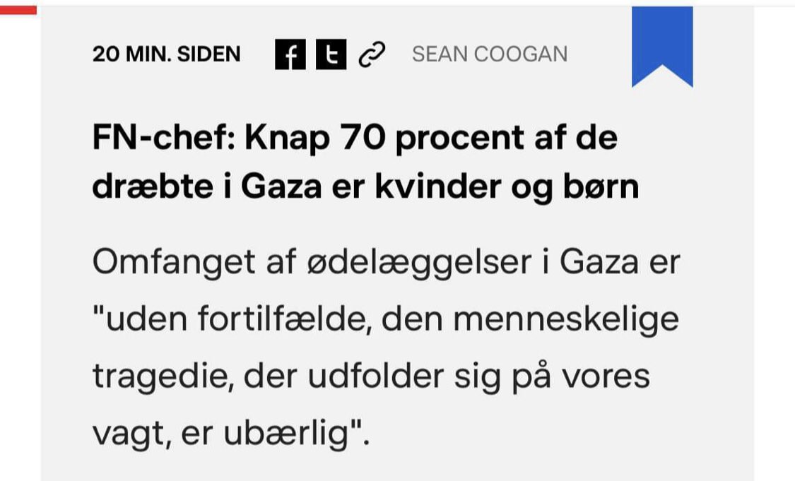 Aldrig ryger det i glemmebogen, at statsministeren nægtede at udvise sympati med de palæstinensiske civile. At hun i stedet gav sig til at irettesætte journalisten på den mest uklædelige og formatløse måde, bliver historien, jeg kommer til at fortælle videre til mine børn.
#dkpol