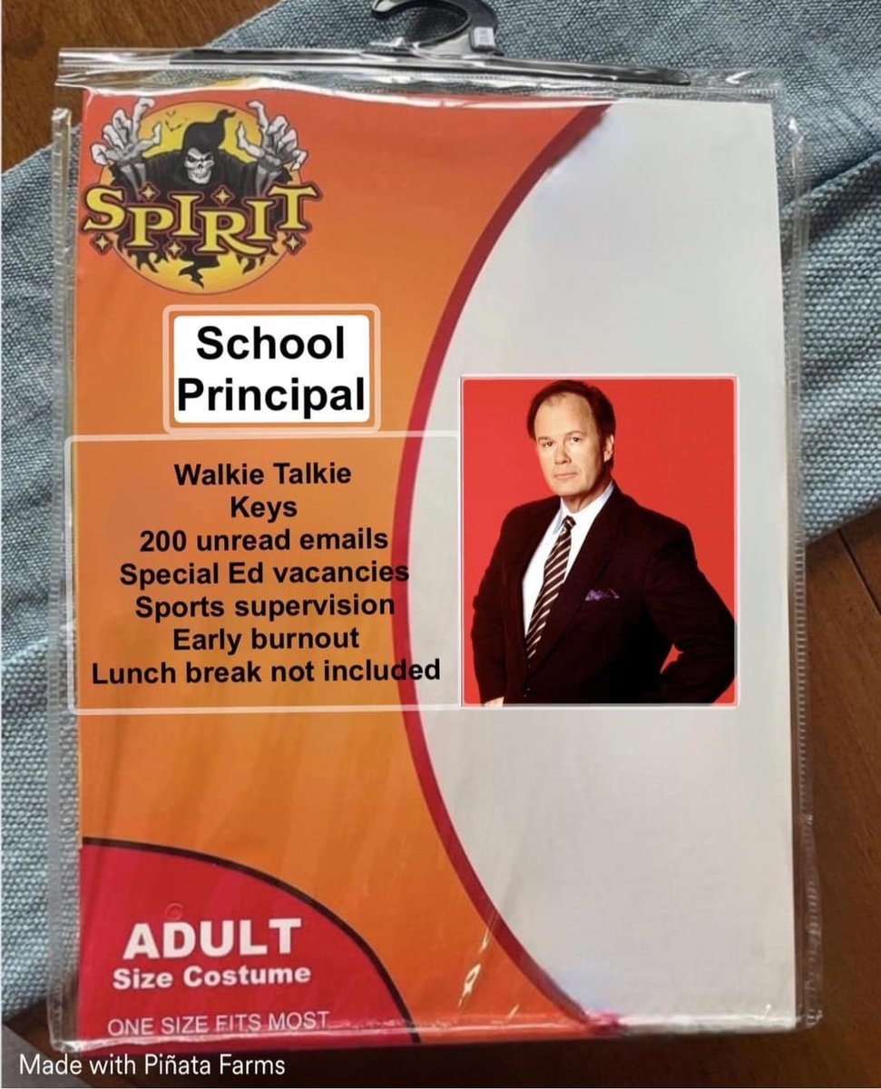 DrKristilynn's tweet photo. There are some days that I miss being a principal. Today ain't one of those days! Hang in there principals; this week especially is going to be a test!
#principals #principalleadership #edleaders #principalsrock #principalsoftwitter #Halloween #Spooktacular https://t.co/t7GQXAfbwE