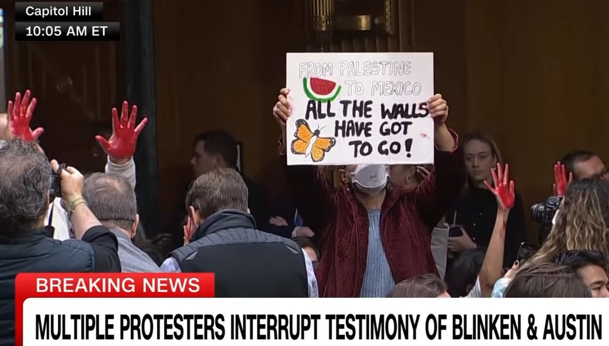 NapoleonDaSup's tweet image. From Palestine to Mexico, all the walls have got to go?! 😂🐐🐑
These gullible lunatic Far-Left pro-#HamasTerrorrists from #CodePink want #Israel 🇮🇱 to remove walls, so Hamas can easily kill thousands of Israelis every month!
When you've got Code Brown, wipe with Code Pink!