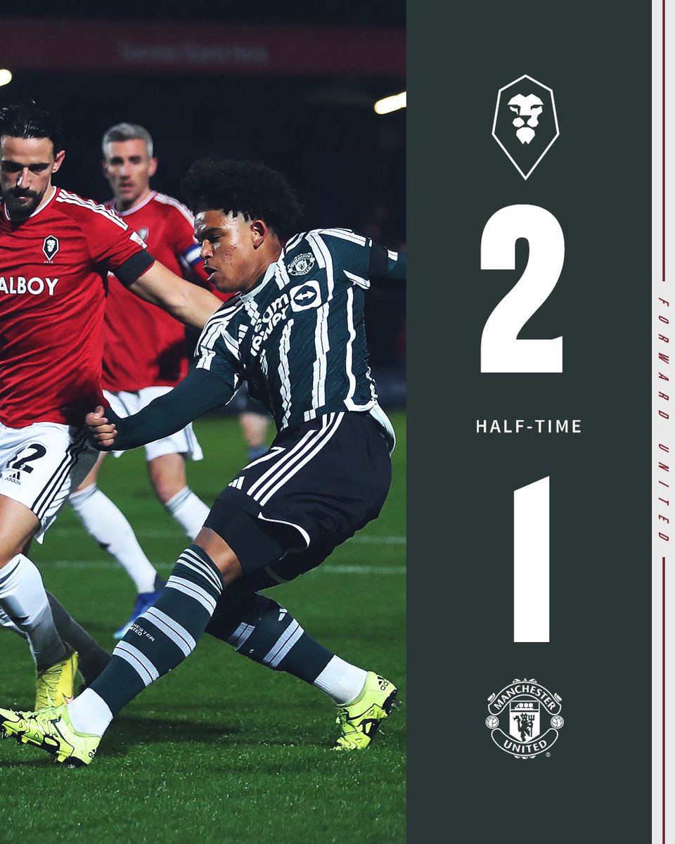 Our #MUAcademy U21s trail narrowly at the break. 

#MUFC || #EFLTrophy