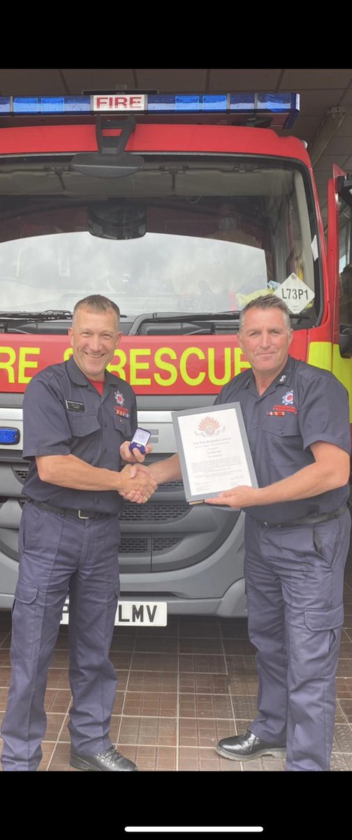 After 27 years service FF Carl Taylor (left) finished his last shift today. The entire crew will miss you, we’ve learned a lot from you! Wishing you a happy retirement full of adventure. We will no doubt see you around 🚒🚒  #retirement