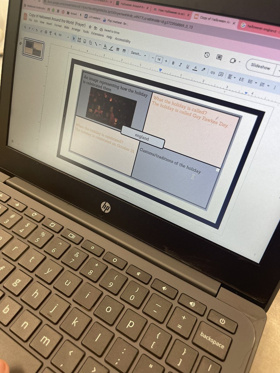Mrs_Bozard's tweet photo. G8 used 2 new @eduprotocols today to learn about Halloween around the world! Ss chose either #frayermodel or #thickslides to share what they learned! @MTPSpride @lvanglahn @BayshoreMiddle https://t.co/ksvGMAWEts