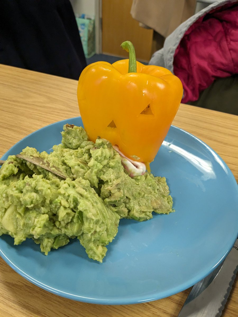 Halloween lunch this month! Excellent effort from the department inc. frightening focacciAHHH (not pictured), eyeball jelly, guacamole vomit, hotdog fingers, pumpkin cookies, rice crispy scares and more.... #WhatDietitiansDo