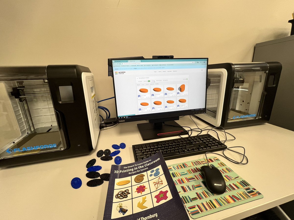 Ginny Boughter (@ginnyboughter) on Twitter photo We are starting our first 3-D printing lessons in 3rd-5th grade this week. We are learning to use <a href="/tinkercad/">Tinkercad</a> to make a name keychain and will use our <a href="/ff3dprinters/">Flashforge®</a> printers from <a href="/maker_maven/">Maker Maven</a> to print! We are starting our first 3-D printing lessons in 3rd-5th grade this week. We are learning to use <a href="/tinkercad/">Tinkercad</a> to make a name keychain and will use our <a href="/ff3dprinters/">Flashforge®</a> printers from <a href="/maker_maven/">Maker Maven</a> to print!