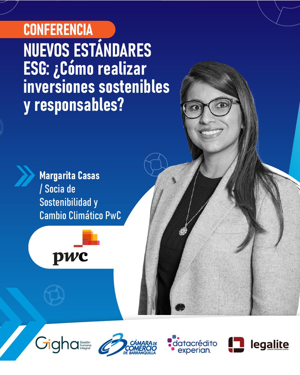 acopi_nacional's tweet photo. En el 68 Congreso Nacional Mipyme de Acopi, descubre los nuevos estándares ESG para inversiones responsables con Margarita Casas de PwC. ¡Prepárate para un viaje hacia un futuro más sostenible! ♻️🌿 #MipymeAcopi #InversionesResponsables https://t.co/OoD2l5iGyc