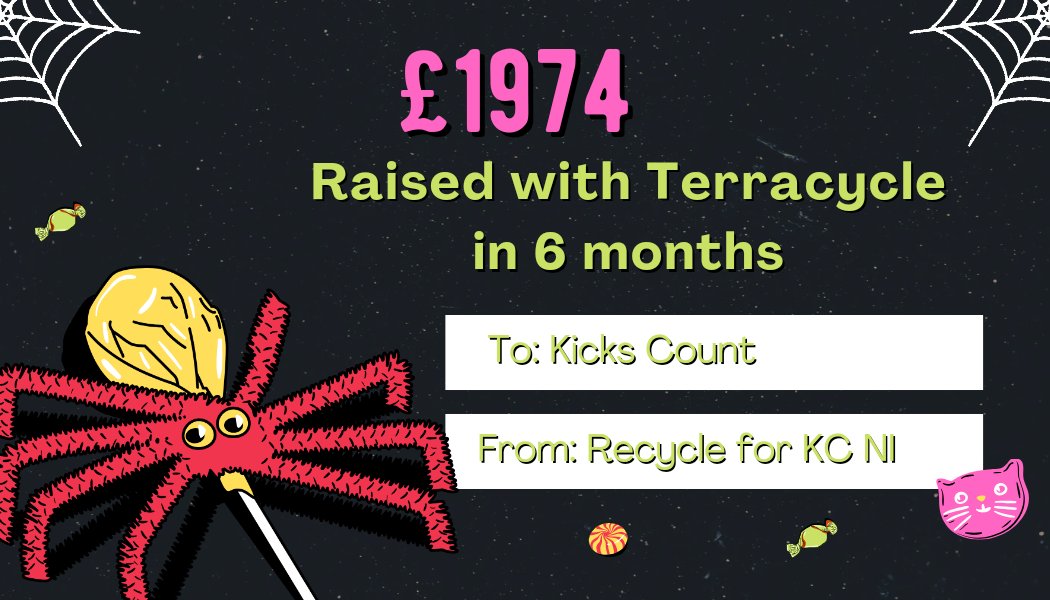 Very pleased to say we've raised a grand total of £1974 for @KicksCount via @TerraCycleUK in the last 6 months, purely from rubbish that would have otherwise gone to landfill 💚 Thank you to everyone involved, let's see what the next 6 months brings 🎉