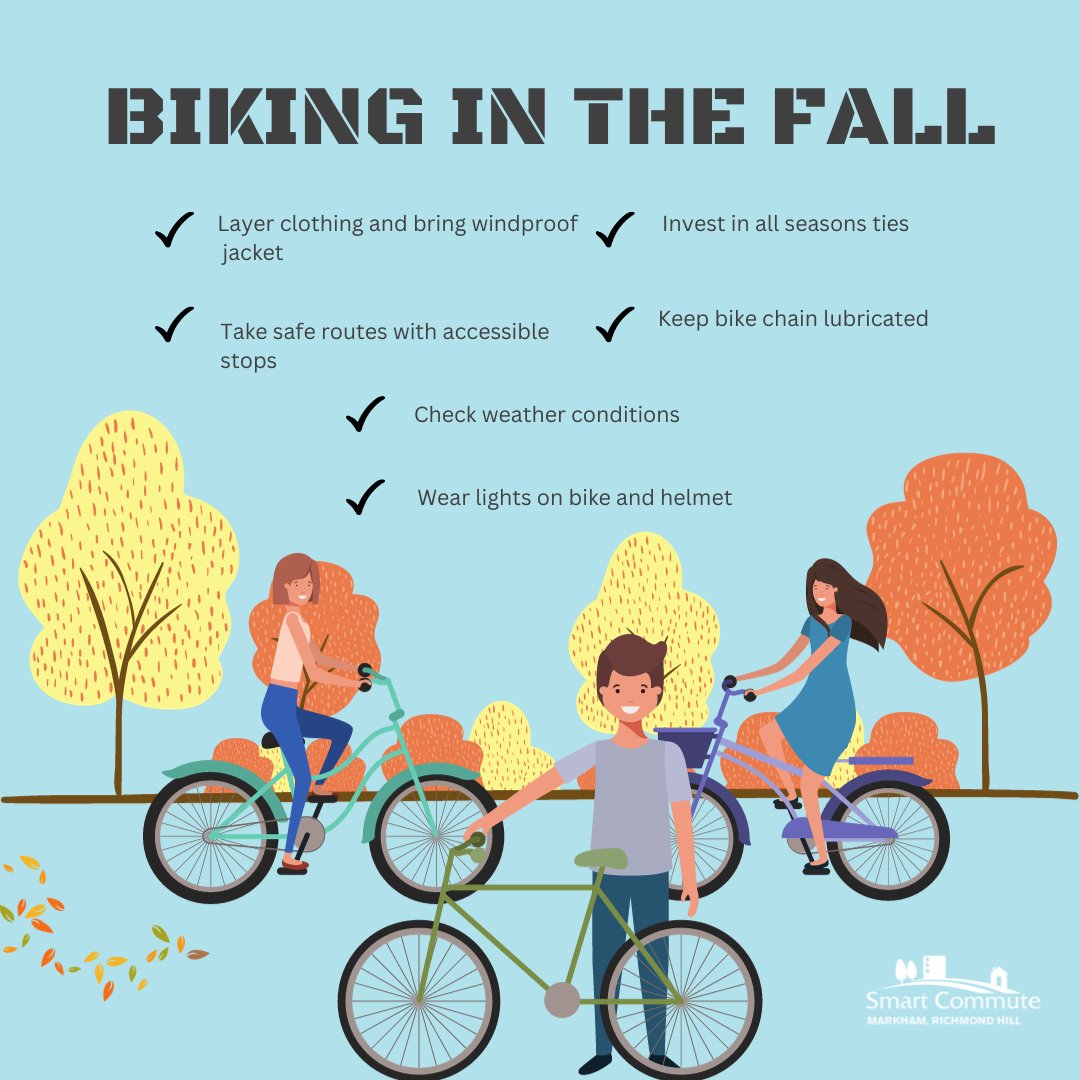 Happy Halloween! Take a look at the different ways you can stay safe and warm during your fall bike rides!