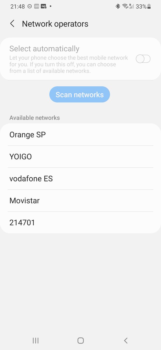 FWonline's tweet photo. @O2 Hello thanks for responding. I'm in Barcelona.  Here's the providers I can see. https://t.co/2HI65BevPI