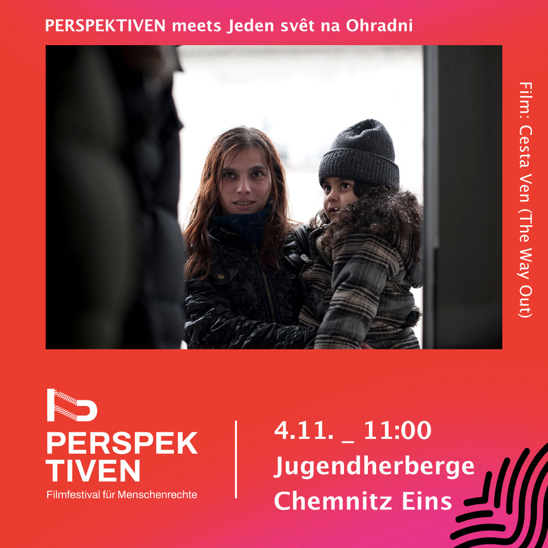 Extra #Programm am 4. November im Rahmen des #PERSPEKTIVEN #filmfestival in der Jugendherberge am Getreidemarkt in #chemnitz.

Los geht es um 11:00 gemeinsam mit unseren Gäst*innen aus #prag.

Der Eintritt ist frei, fürs leibliche Wohl ist gesorgt.

#HumanRights