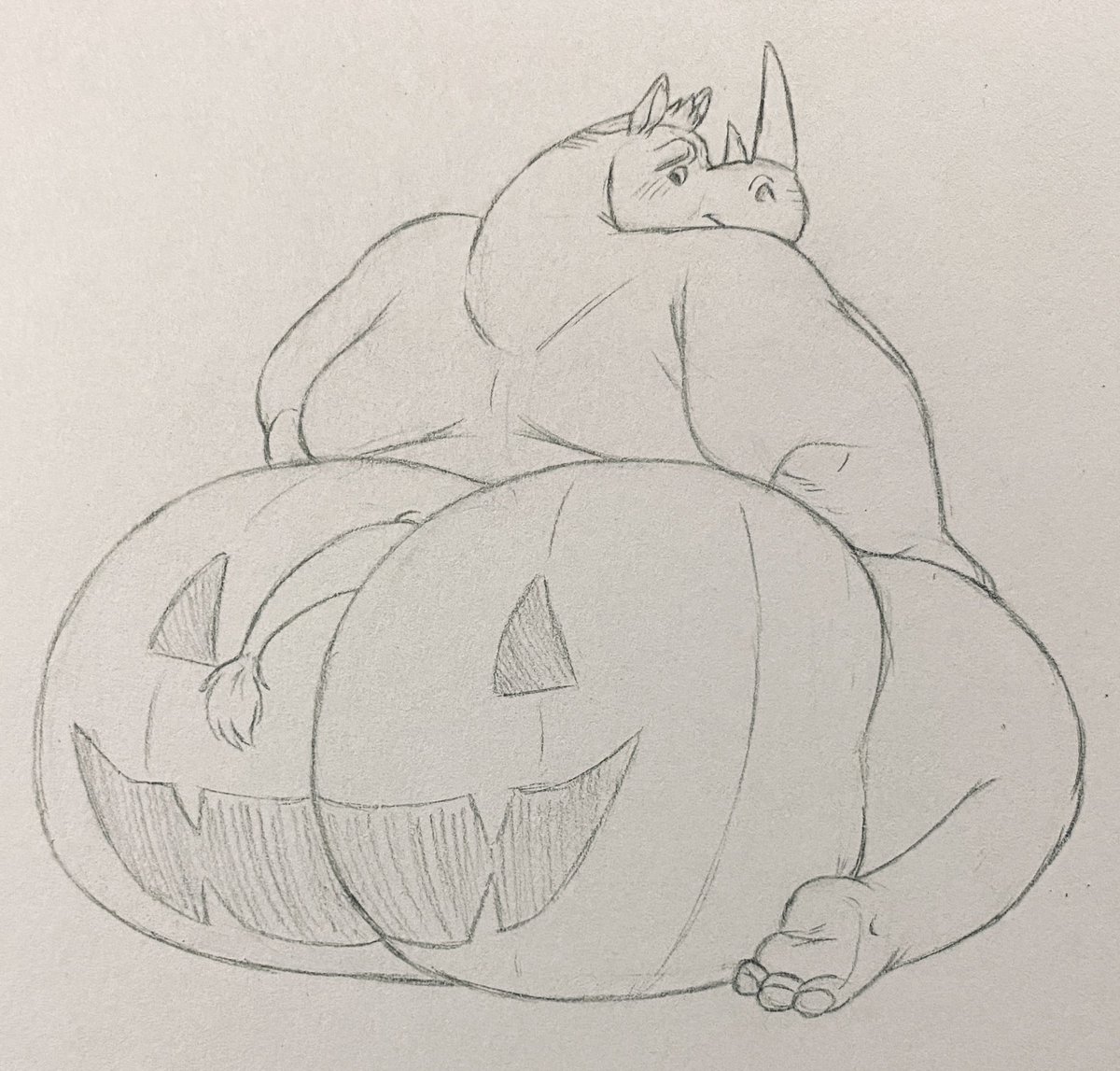 Halloween theme sketch 🦏 🎃