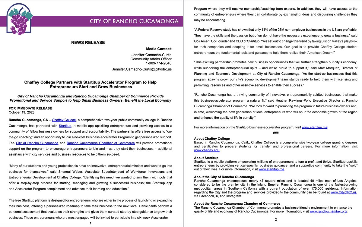 Chaffey College InTech Center tweet media