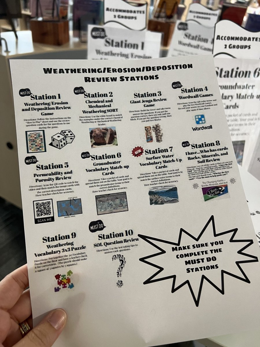 LibraryWmhs's tweet image. Weathering/Erosion etc. review stations happening in the library tomorrow. #letscollaborate #teacherlibrarian @Greene_Schools @WMHSDragons