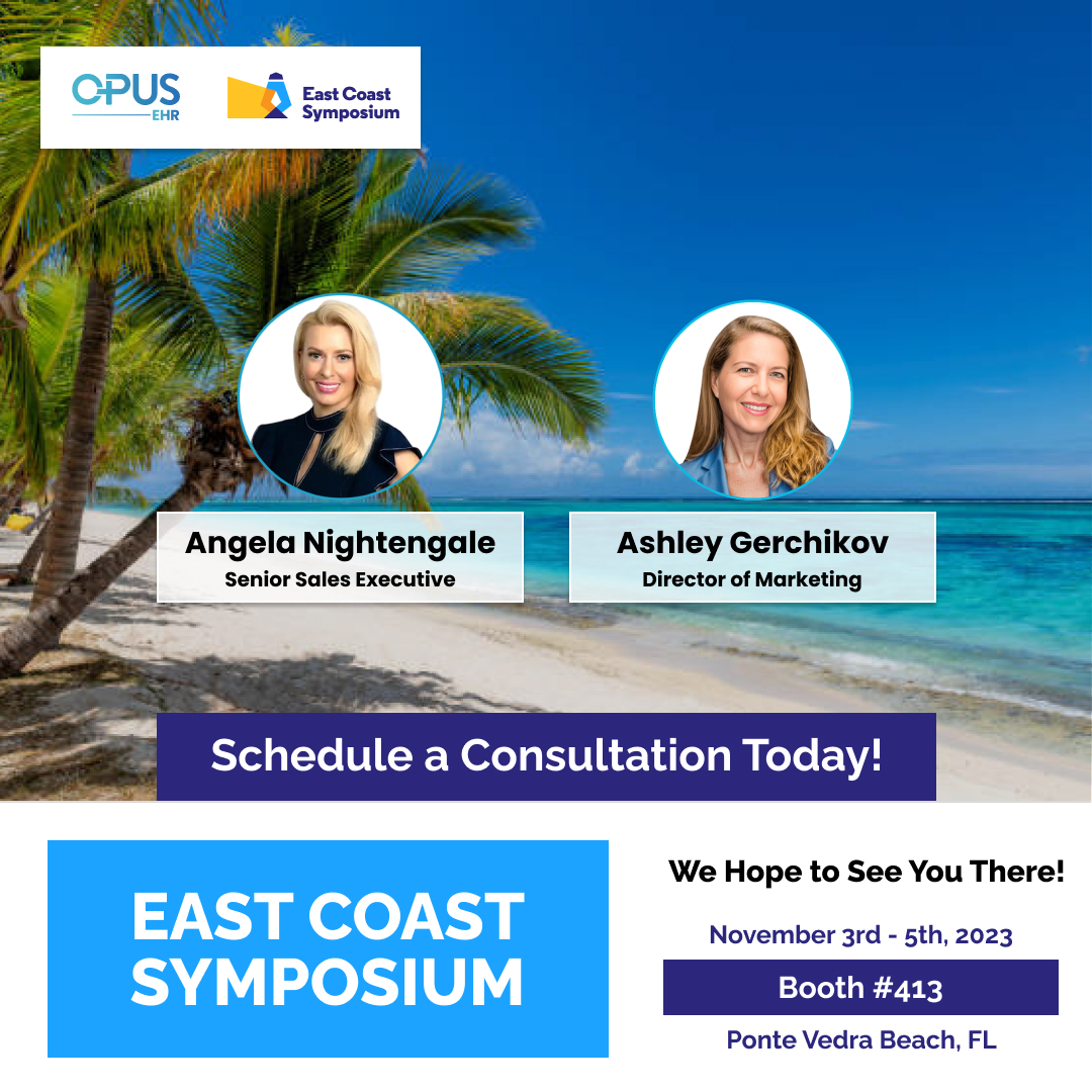 OpusEHR's tweet photo. 🌟 Join Opus EHR at the East Coast Symposium!

Visit us at booth #413

Opus Co-pilot, our AI-powered note-writing functionality, saves clinicians 20% of time on average, allowing them to focus on what matters most: patient care.

🔗 https://t.co/RtqNQEDkvz

#EastCoastSymposium https://t.co/9Qw1PobPvY