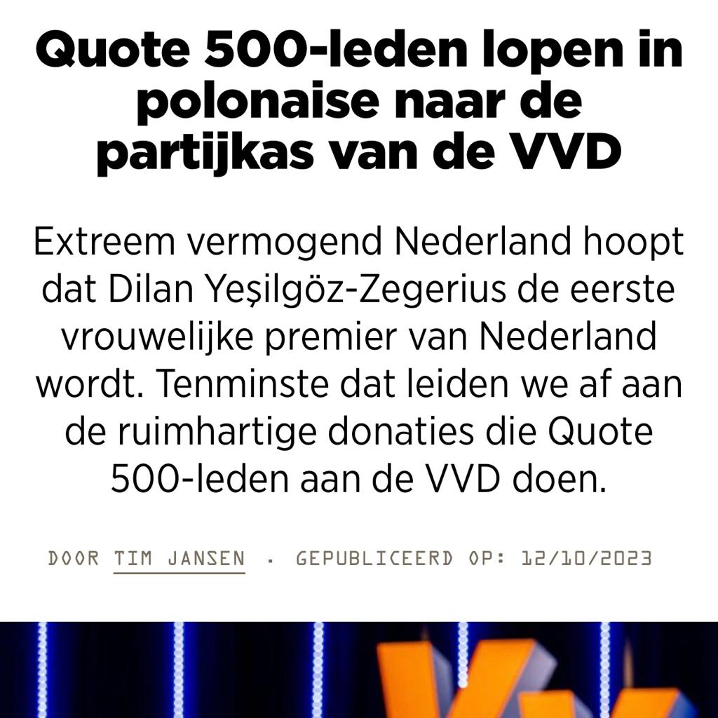 Terwijl mensen de rekeningen niet meer kunnen betalen, is de VVD vooral bezig met haar eigen bestaanszekerheid 🤦‍♀Het geld is er wel, maar komt niet op de plekken waar de mensen er het meest behoefte aan hebben. #voor16 #minimumloon #verkiezingen2023