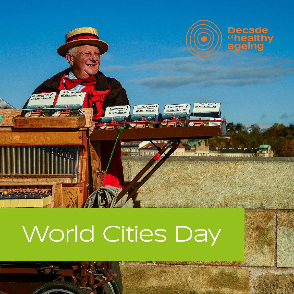 Today is #WorldCitiesDay! 🏙️🏡

Our cities and communities are powerful shapers of our collective health and well-being.

This <a href="/UNDecadeAgeing/">UN Decade of Healthy Ageing (2021-2030)</a> is our opportunity to invest in our lived environments to be more #AgeFriendly – an investment that creates a better future for everyone.