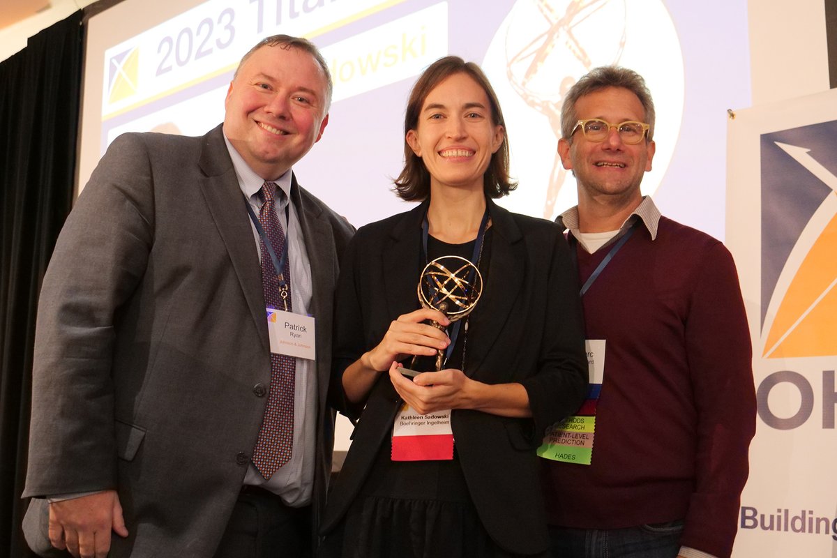 OHDSI's tweet image. Happy #TitansTuesday to Katy Sadowski, our 2023 honoree for #OpenSourceDevelopment. Katy went from being a student in the Kheiron Cohort to the maintainer for our #DataQualityDashboard package within one year, and she presented at #OHDSI2023! #JoinTheJourney