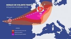 La tempête #Ciaran  est annoncée dans la nuit de mercredi et jeudi.
Au regard de la puissance des vents (tempête allant jusqu'à 170km/h),  merci de bien protéger vos biens en mettant tous les objets extérieurs à l’abri du vent, de fermer les volets, de sécuriser les portails⤵️