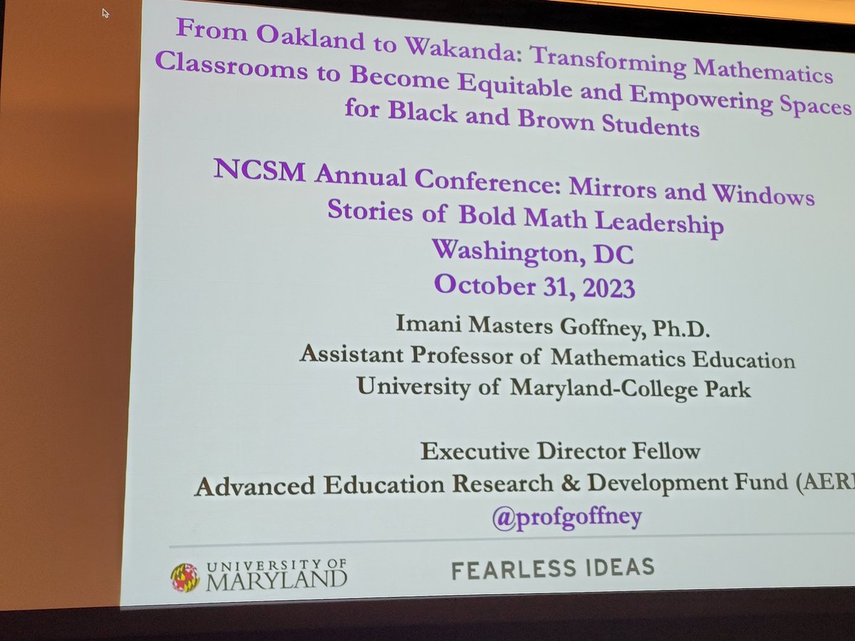 #NCSM - to hear Dr. Iman Goffney, From Oakland to Wakanda...
