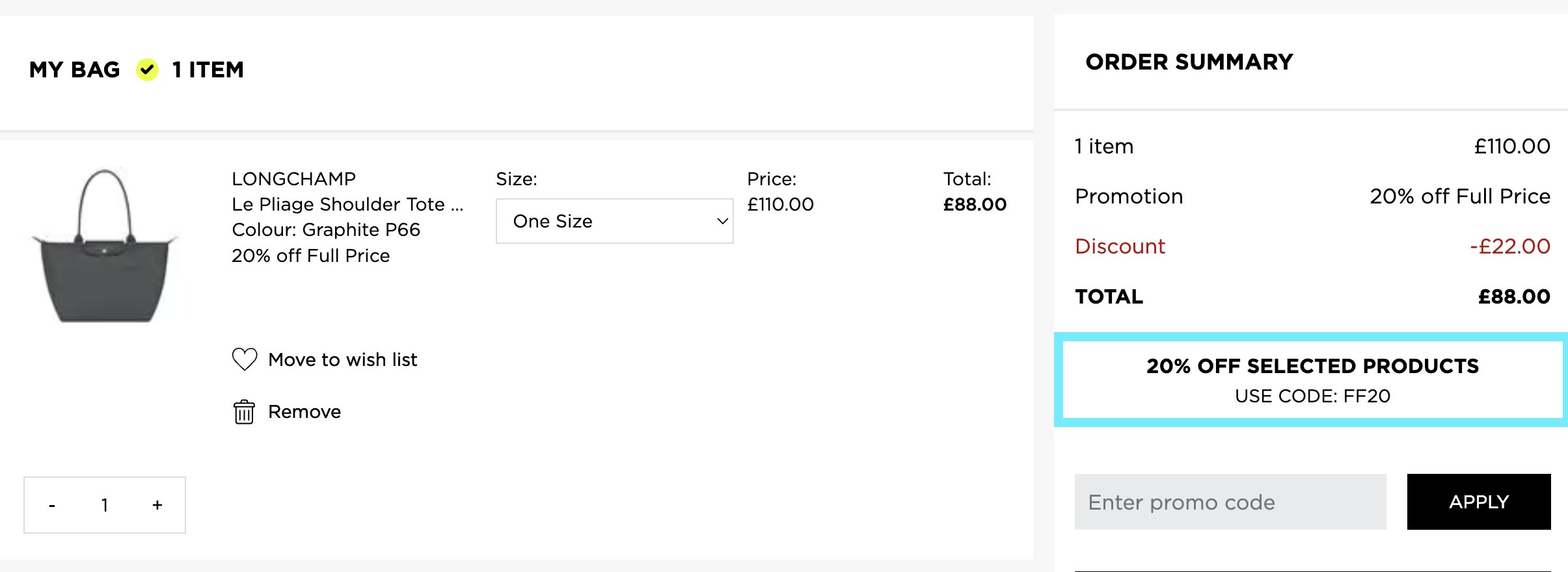Longchamp discount code hotsell