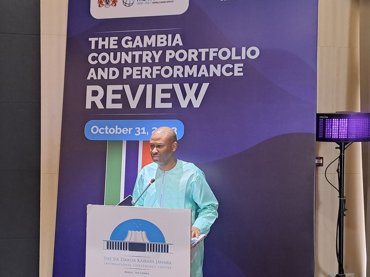MofeaGambia's tweet photo. #WorldBank Country Rep and PS #MOFEA give the closing remarks of the #CPPR Forum. Both have expressed satisfaction in the implementation of the World Bank funded projects jn the country. https://t.co/fzZHoQwr6I