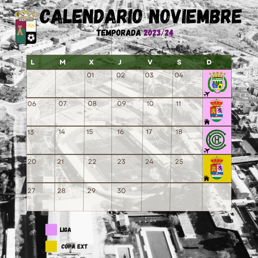 UPPlasencia_'s tweet photo. 🗓️ 𝐂𝐚𝐥𝐞𝐧𝐝𝐚𝐫𝐢𝐨 𝐍𝐨𝐯𝐢𝐞𝐦𝐛𝐫𝐞

Ya tenemos el calendario de todos los partidos del mes de nuestro primer equipo, apunta estas fechas!😉

¡La unión hace la fuerza! ⚔️

#SentimientoUPP

🖤🤍🖤🤍🖤🖤🤍🖤🤍 https://t.co/KDIib77c9n