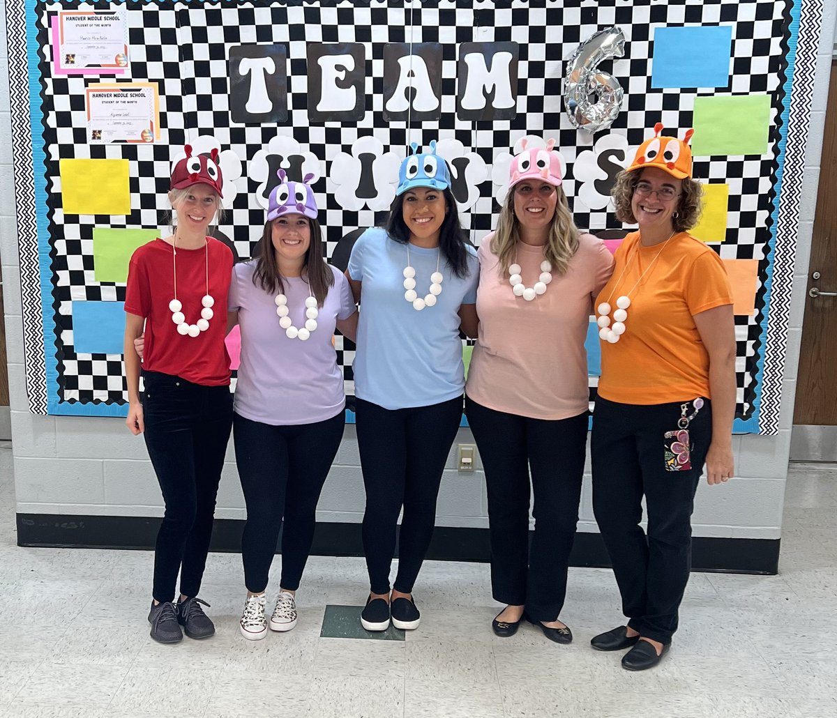 mrsastarner's tweet photo. Happy Halloween from the 6th grade team! (Minus the boys!) 🦛 https://t.co/OTnSRqAMkC