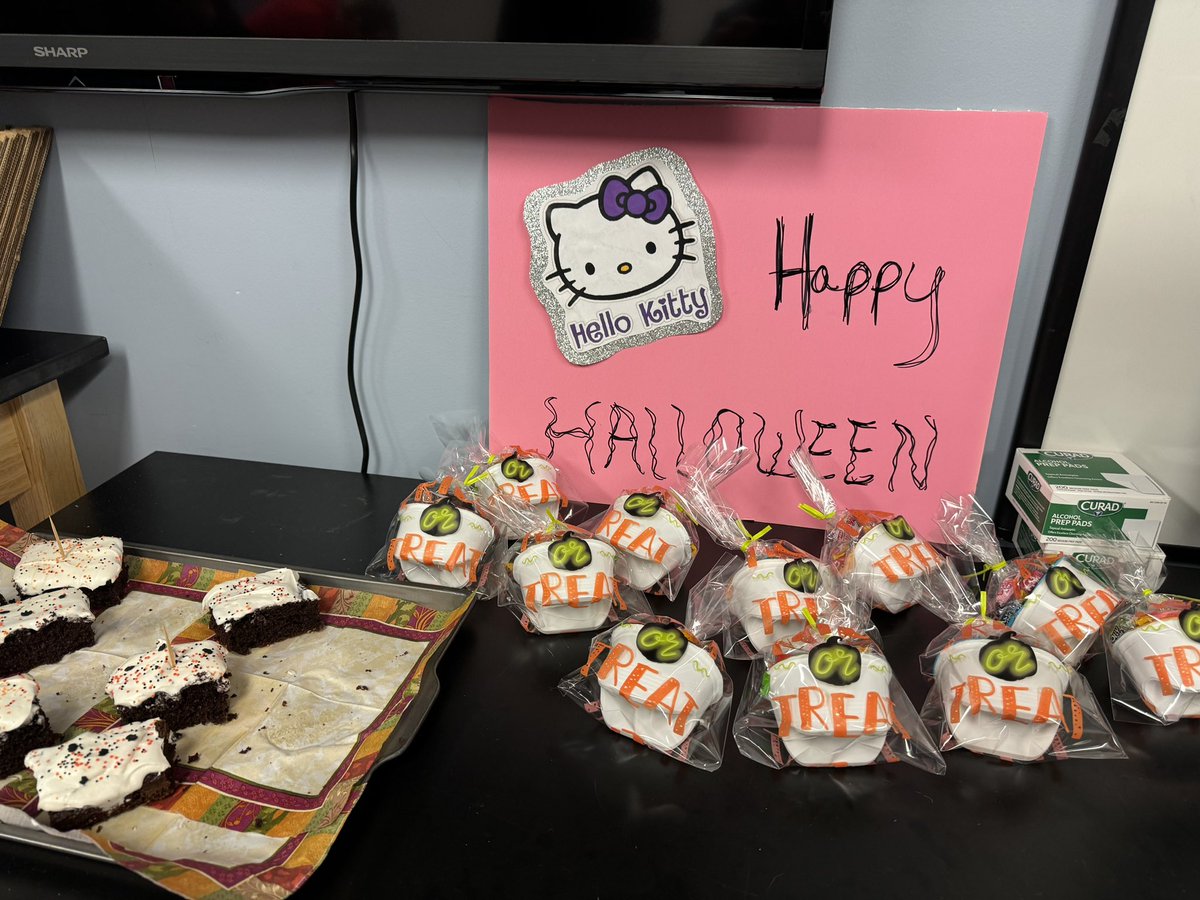 Happy Halloween! Thanks to Christine and Felicia for the Halloween treats! 🎃👻💀🎃🐅