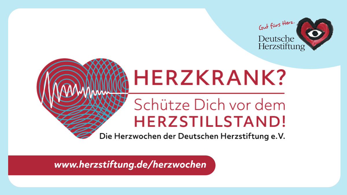 Deutsche Herzstiftung (@herzstiftung) on Twitter photo Morgen Start der #herzwochen: Welche Herzerkrankungen gehen dem #Sekundenherztod voraus und wer ist besonders gefährdet? Wie schützen Diagnose und Therapie vor pötzlichem #Herztod und welche Warnzeichen sind bekannt? Infos: herzstiftung.de/herzwochen <a href="/dpa/">dpa</a> <a href="/AU_de/">Apotheken Umschau</a> <a href="/spiegelonline/">SPIEGEL ONLINE</a> Morgen Start der #herzwochen: Welche Herzerkrankungen gehen dem #Sekundenherztod voraus und wer ist besonders gefährdet? Wie schützen Diagnose und Therapie vor pötzlichem #Herztod und welche Warnzeichen sind bekannt? Infos: herzstiftung.de/herzwochen <a href="/dpa/">dpa</a> <a href="/AU_de/">Apotheken Umschau</a> <a href="/spiegelonline/">SPIEGEL ONLINE</a>