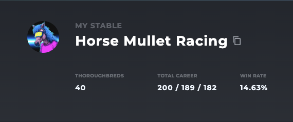 ›we continue....

#zed #zedrun #horsemulletracing #web3gaming #polygongames #PolygonNFTs #Polygon