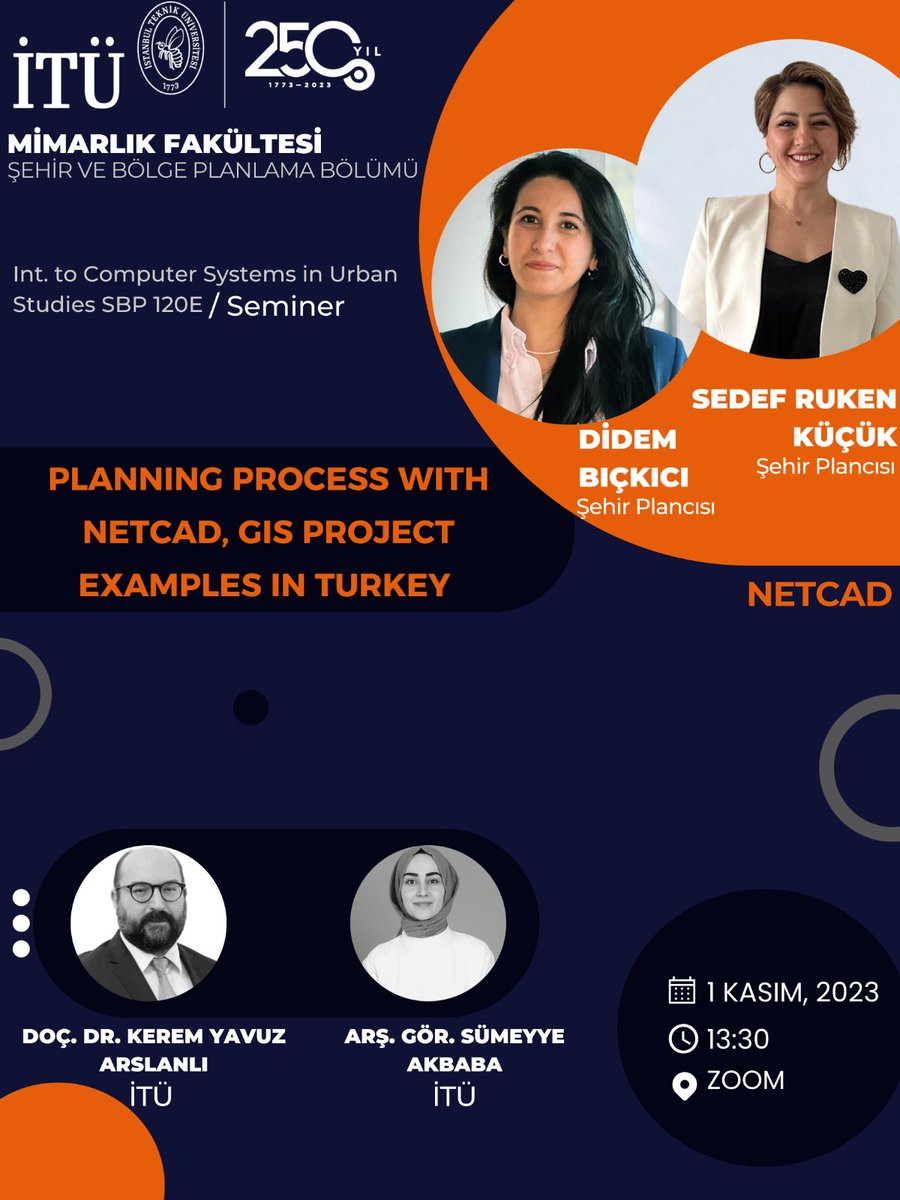 Yarın derste sn hocam <a href="/arslanli/">Kerem Y. Arslanlı</a> ile <a href="/netcadim/">Netcad</a> 'i ağırlıyor, Netcad İş Geliştirme Müd. Sedef R. Küçük ile Netcad Kıdemli Teknoloji Çözümleri Uzm. Didem Bıçkıcı'yı dinliyoruz. #netcad #urbanplanning <a href="/itutaskisla/">İTÜ Mimarlık Fakültesi</a>