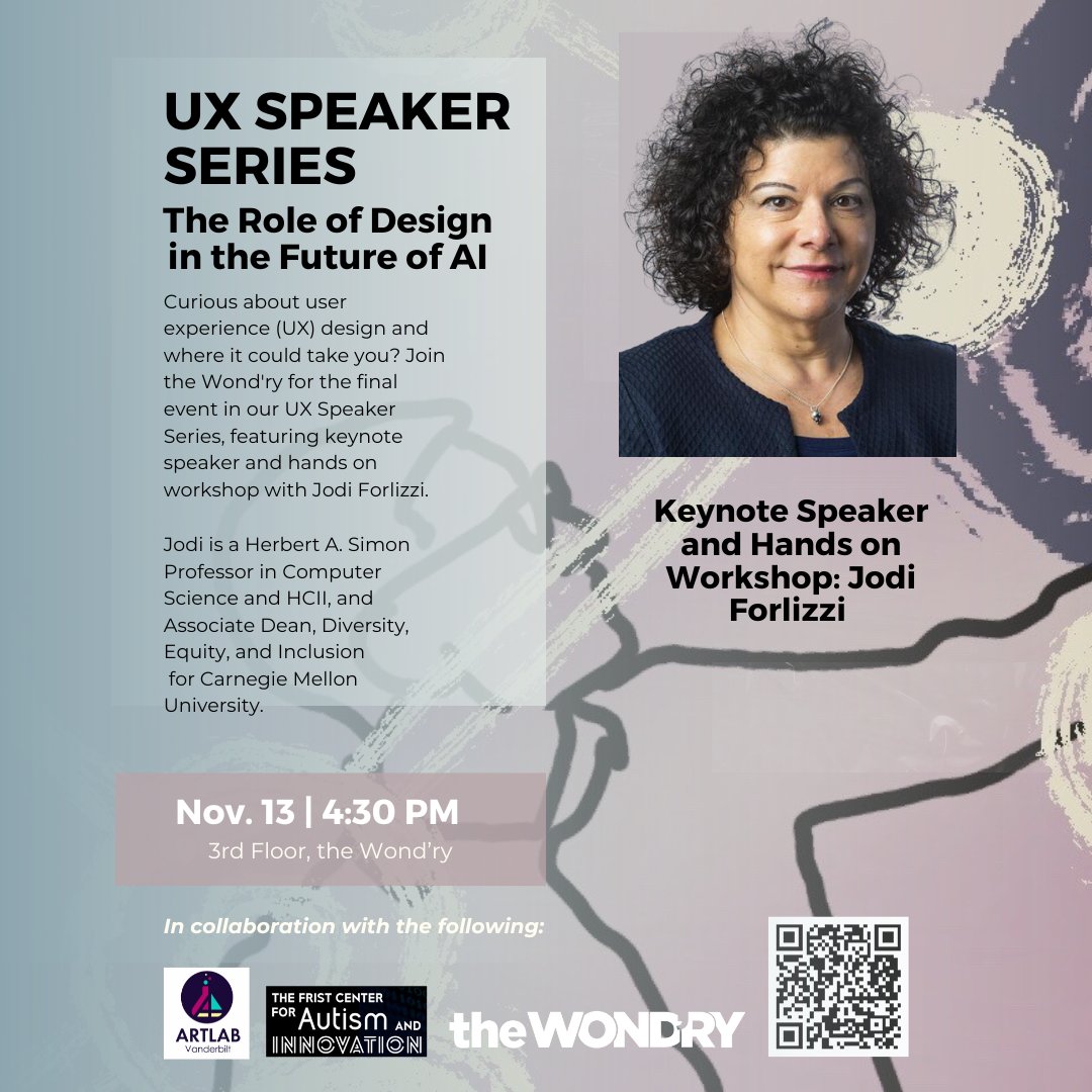 ArtLab_Studio_'s tweet photo. #Vanderbilt curious about user experience (#UX) design and where it could take you?  Join us at the final event for UX Speaker series @theWondry - #UX #TechTalk

Register: https://t.co/HAyb4nKfIA https://t.co/9klTZEDDRc