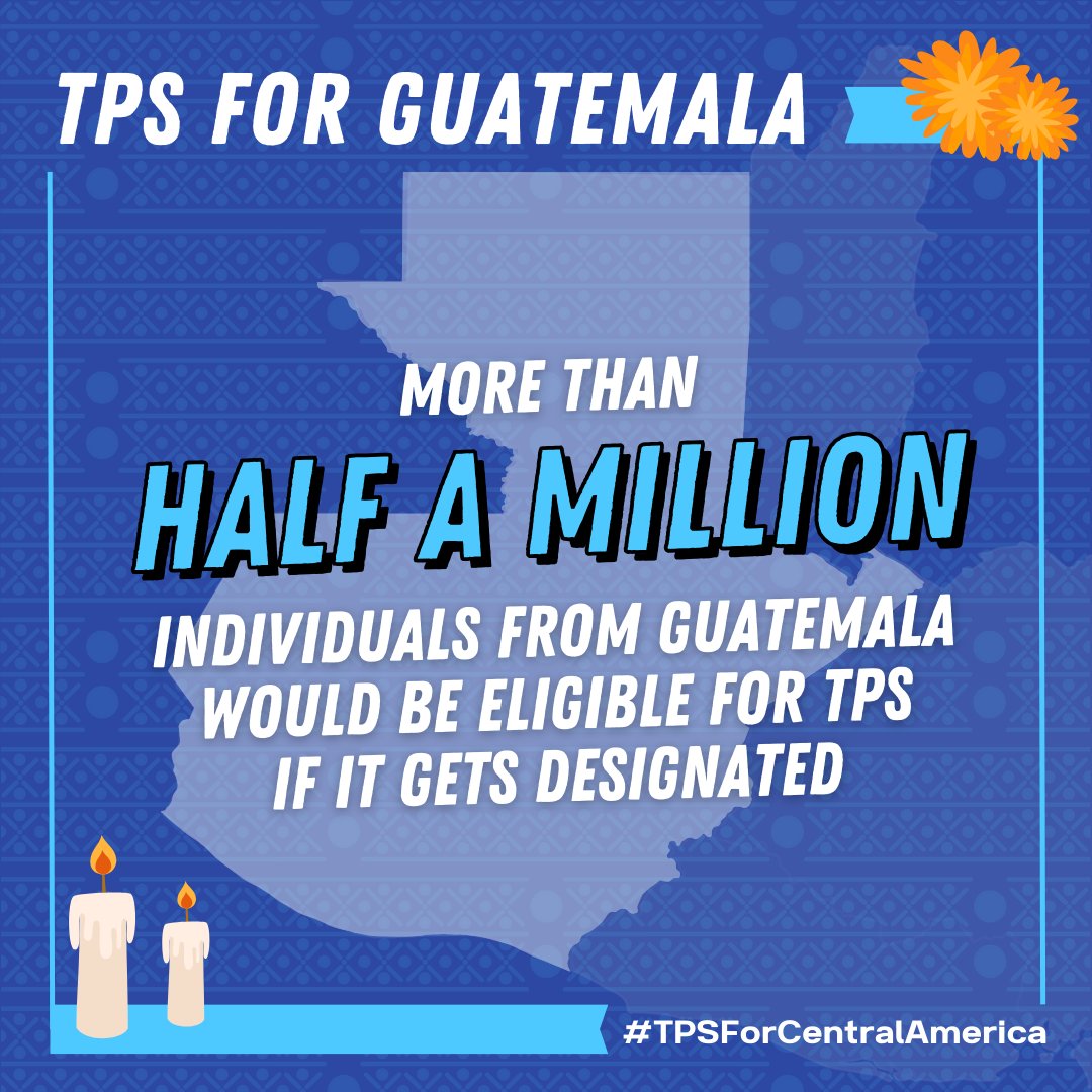 SantaMariaCincy's tweet photo. More than half a million Guatemalans in the U.S. would be eligible for TPS if it gets designated. This #DiaDeMuertos &amp; #AllSoulsDay 🙏🏽🌺we'll light candles not only for our departed but also for the hope of #TPSjustice. TPS for Guatemala now! #TPSForCentralAm https://t.co/OBTI8cNa42