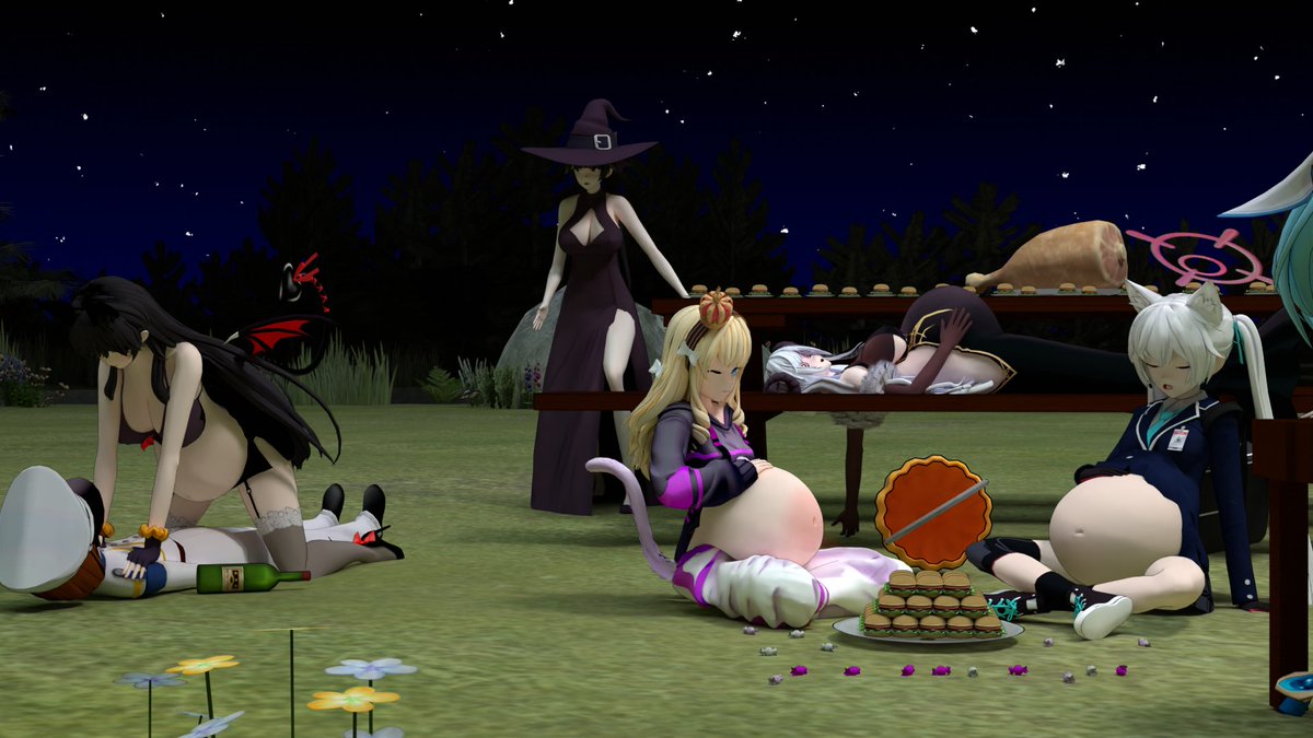 JustACactus7's tweet photo. HAPPY HALLOWEEN HOMIES
finally I can unleash this monstrosity that was about 12 days in the making. Consisting of 3 separately rendered scenes combined into one LARGE one, of a small but chaotic azurlane port halloween party(with some #vore and stuffing involved obviously). https://t.co/9TQVRR99Tu