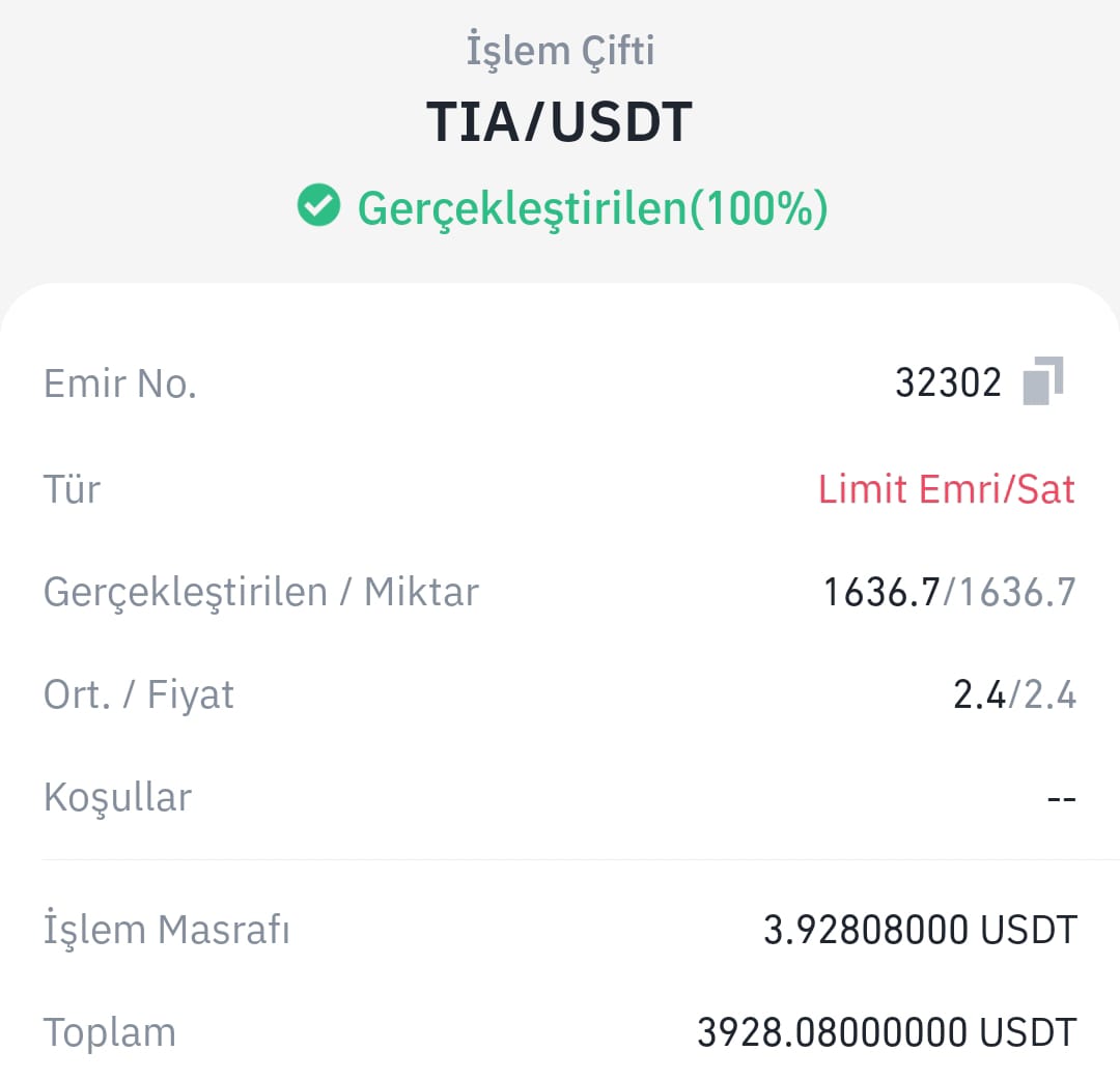 sinavkk's tweet photo. 🔥 $TIA Tokenlerimi $2.40'tan sattım. Bu paranın çoğunu tekrar #Airdrop'lar için kullanacam. Özellikle @eigencloud ve @Scroll_ZKP için...

$TIA Airdrobunu kazanmayan kullanıcılar umudunu kaybetmesin. Daha önümüzde
✅ Zksync
✅ Starknet
✅ Layerzero
✅ Base & Scroll & Linea
gibi büyük projeler var. Yakın zamanda Güncel Airdrop Floodları gelecek 👀