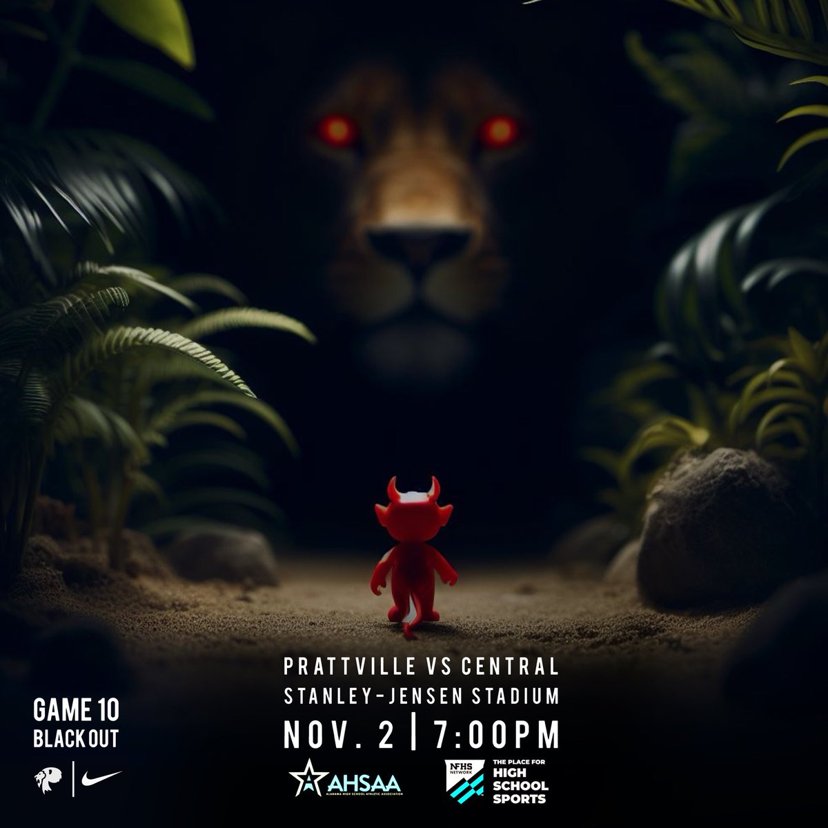 PrattvilleFB's tweet photo. Game 10 vs Central #GoLions https://t.co/C5ECfK1Dil