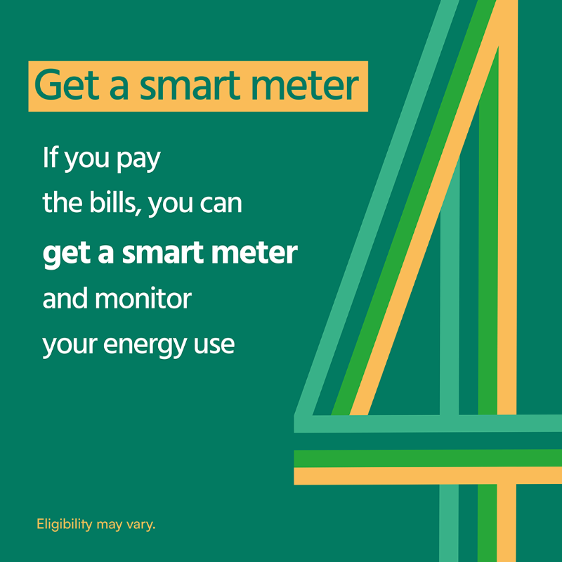 SmartEnergyGB's tweet photo. It's #SmartMeterAwarenessWeek! As a renter, there are some low and no-cost changes you could make this winter ⚡️

If you rent and pay the energy bills, requesting a smart meter is a simple step that you can take to get more control over your energy use and bills.