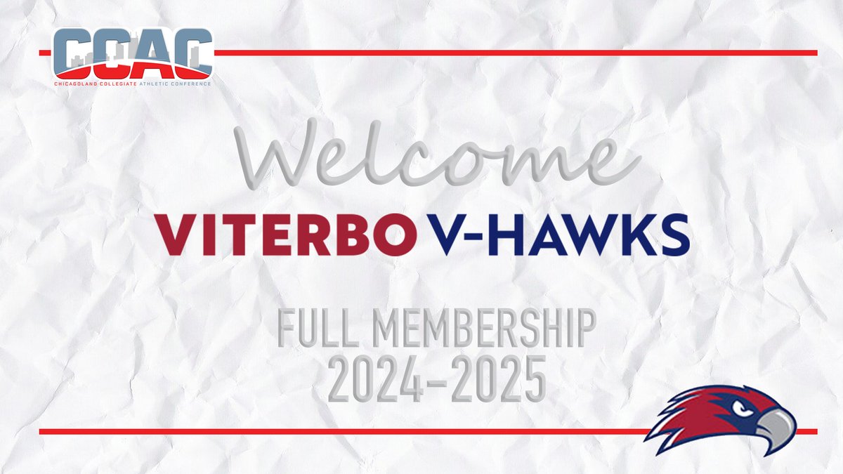 CCACSports's tweet image. Viterbo University To Become Full CCAC Member Beginning In 2024-25
chicagoland.prestosports.com/general/2023-2…
