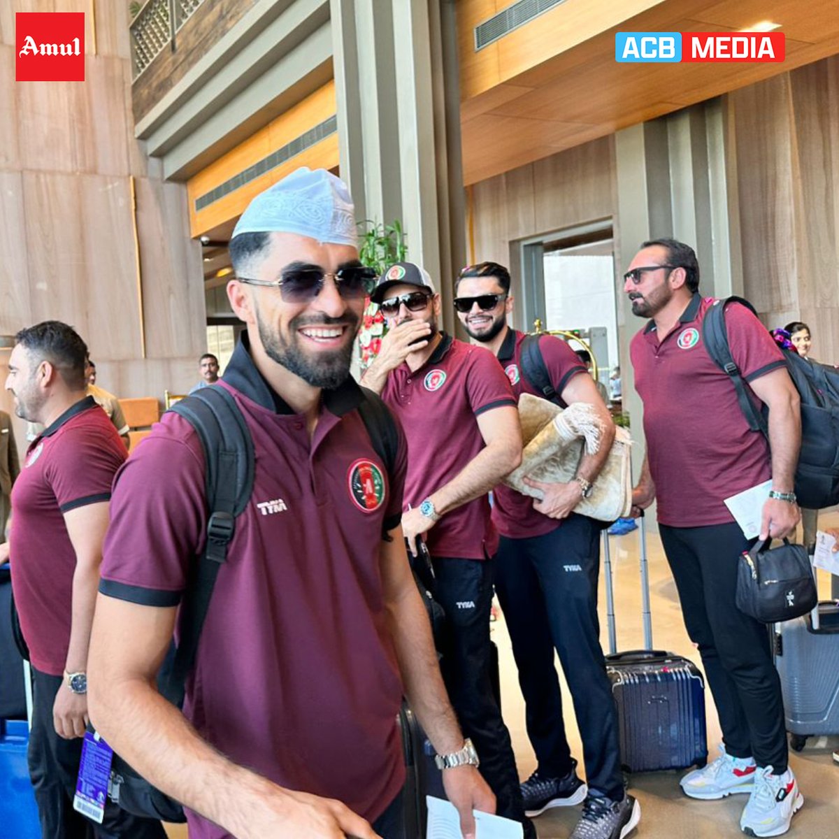 ACBofficials's tweet photo. Lucknow Vibes! 🤩

AfghanAtalan have landed in Lucknow ahead of their next game at the ICC Men's Cricket World Cup 2023 against the @KNCBCricket. 👍

#AfghanAtalan | #CWC23 | #AFGvNED | #WarzaMaidanGata https://t.co/Yg5L1xppzg