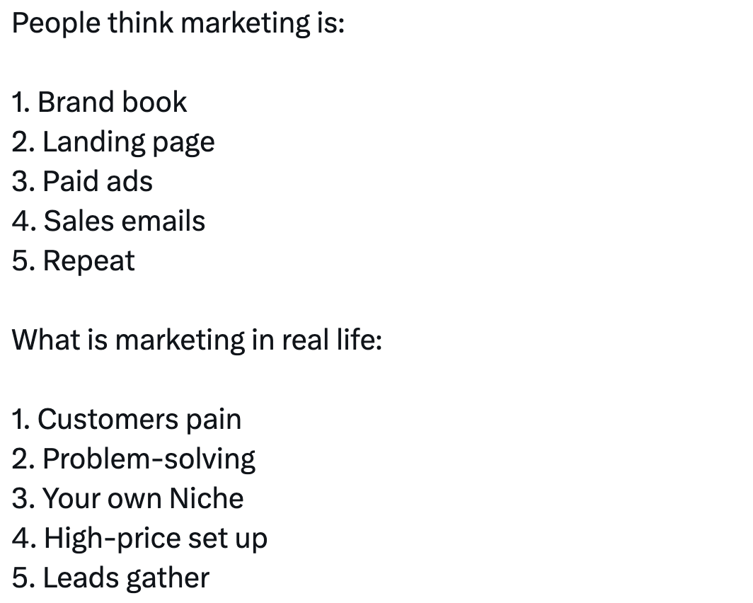 whywemade's tweet image. People don't give a damn about  logo, name or site. They have pain and they want to solve it. 

They don’t want to buy a  @Porsche, snowboard, or pair of @Persol. They want to go to curved roads, have a  vacation in the mountains without their wife, and look like a Steve McQueen.
