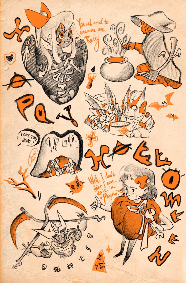 oyain7's tweet photo. #Dratchet  #MTMTE Halloween poster for two cuties https://t.co/ERQvkSxgDg