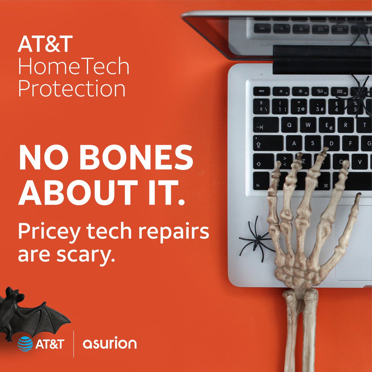 Cracked screens! Malfunctions! 💀 We all have devices at home to protect. Remember to always offer HomeTech Protection to your customers. 🕷️ #OurNE ☠️ #HappyHalloween