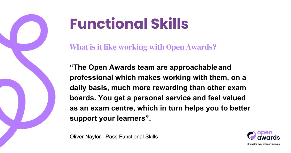 openawards's tweet image. A huge thank you to our friends at #Passfunctionalskills for their kind words on what it&apos;s like to work with us here .....