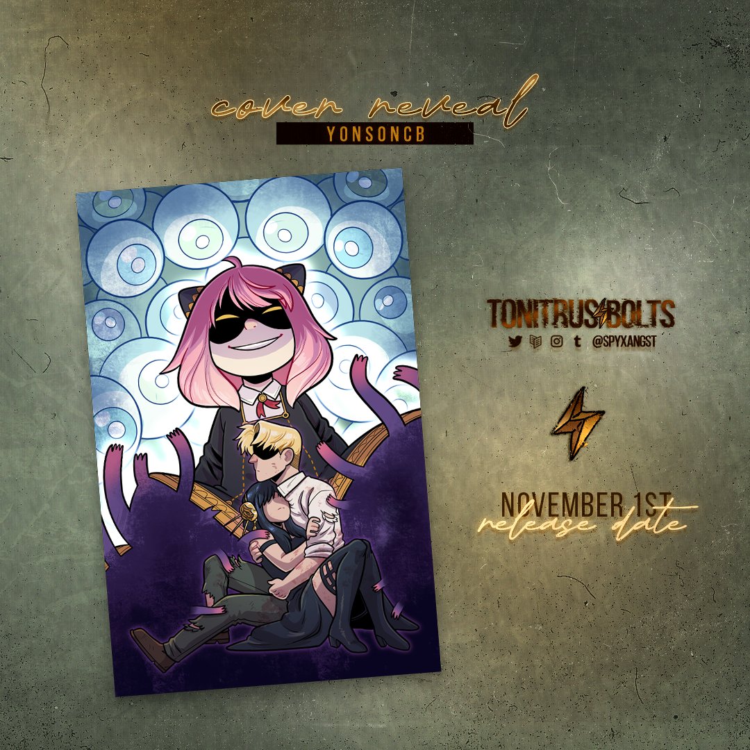 spyxangst's tweet photo. ⚡ Cover Reveal ⚡

With just one day left until release, we're so excited to share our zine cover!

📆 Tonitrus Bolts releases Nov. 1st

Art by Yonson Carbonell:
⇝ https://t.co/hOgkiDVlV8
⇝ https://t.co/aV4i97QU5T
⇝ @Yonsoncb 
⇝ https://t.co/5NctnRZ8fN https://t.co/L3KaKpPwHL