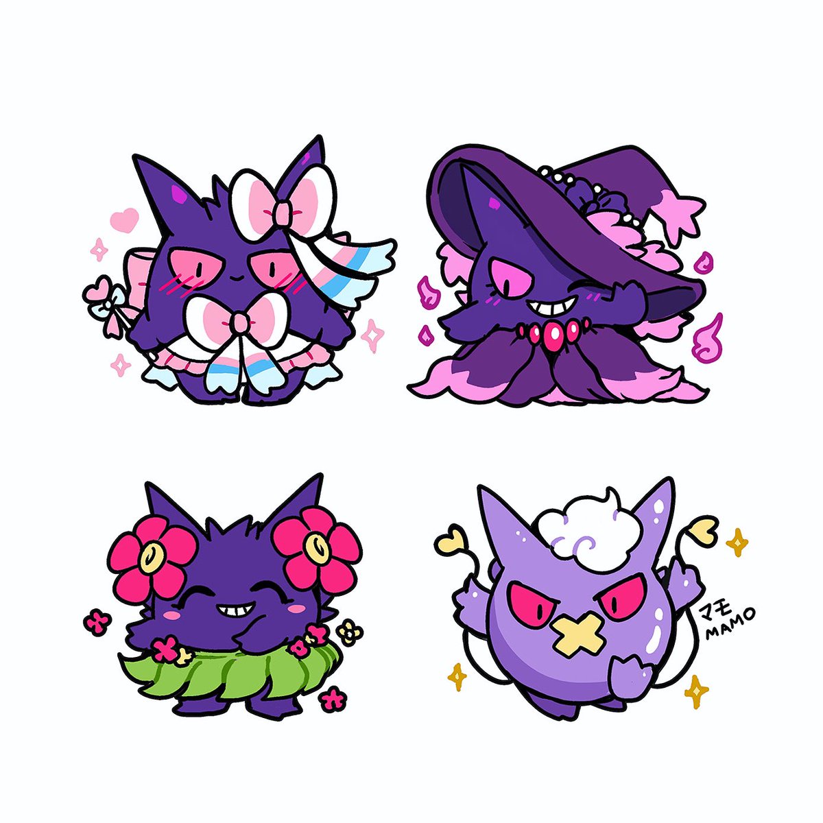 「gengar girlies  」|Mamo マモのイラスト