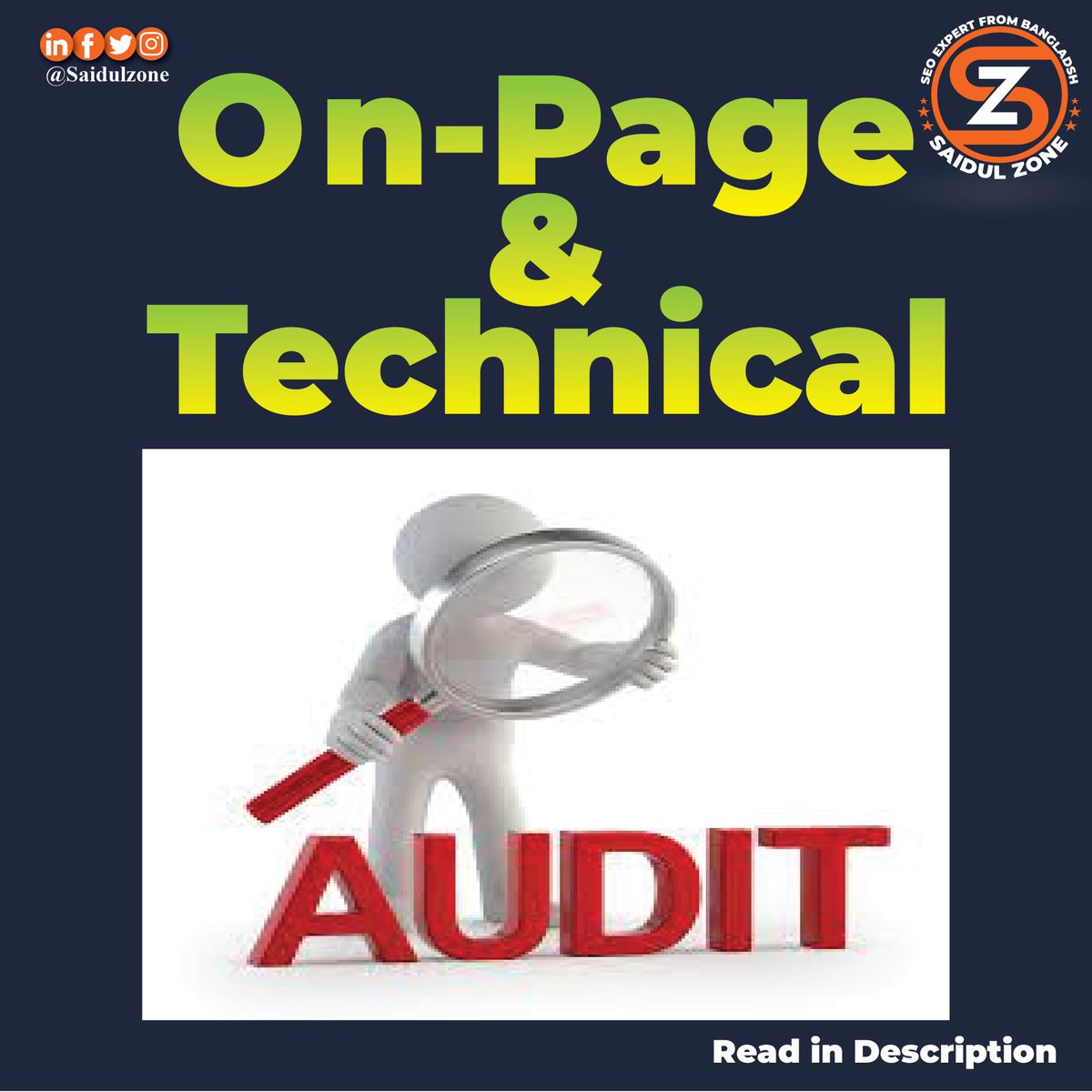 On-Page &amp; Technical Audit

Audit: It is a process through which you will catch the issues or problems of the website, your website has this issue which can be harm... 
Full Description - instagram.com/p/CzEgve0SlQ1/…